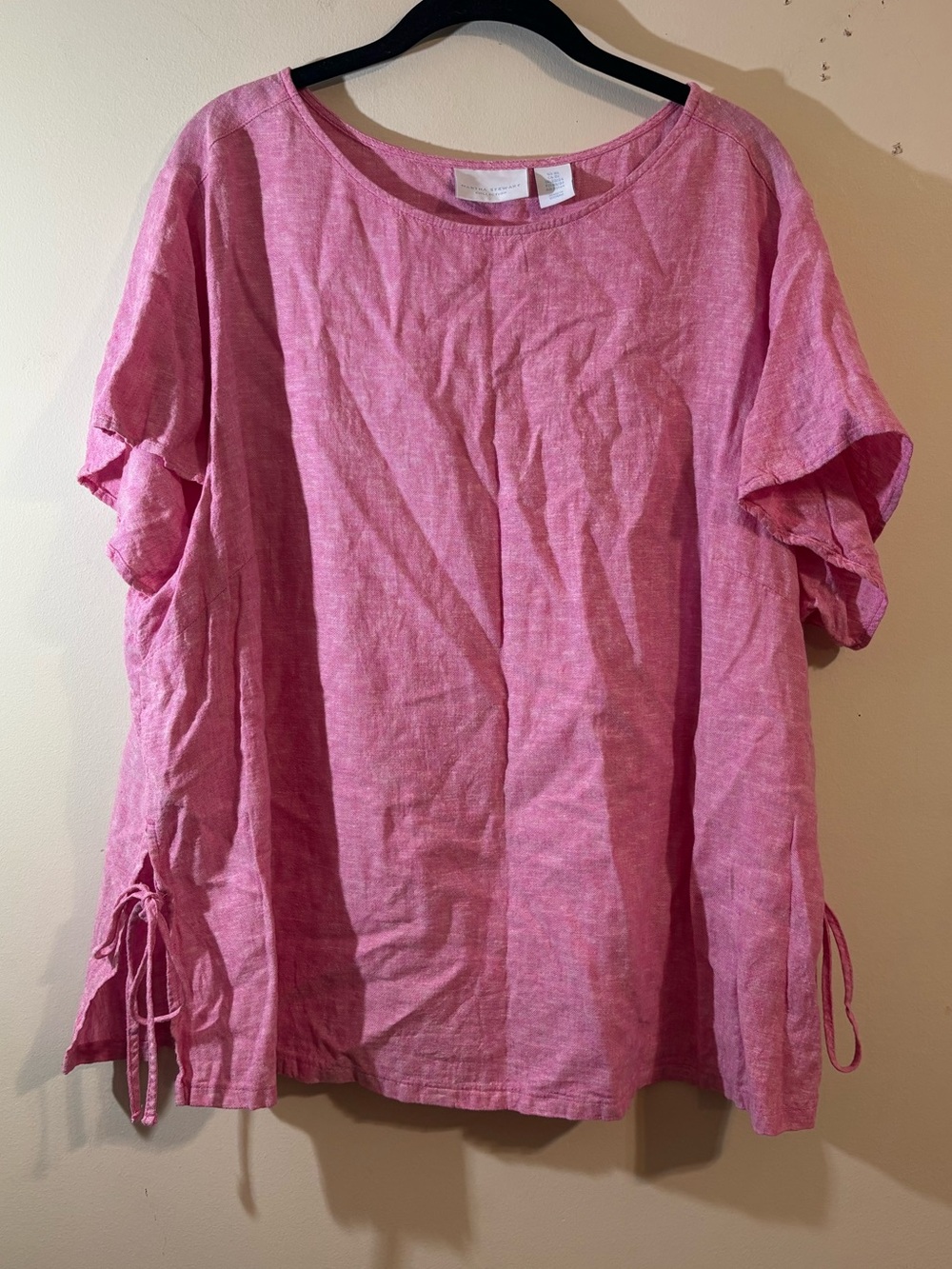 Relaxed Pink Short-Sleeve Women's Top